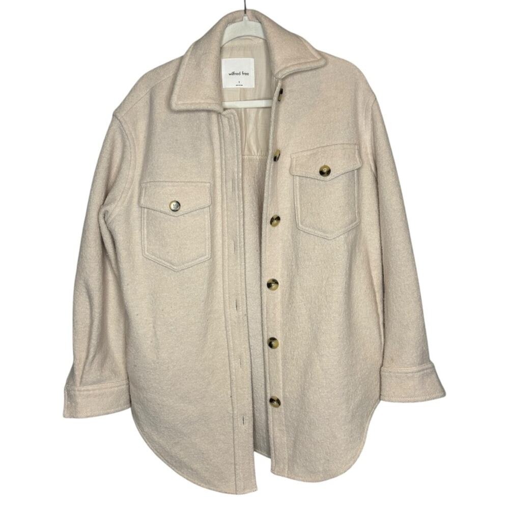 Aritzia Wilfred The Ganna Shirt Jacket Merino Wool Shacket